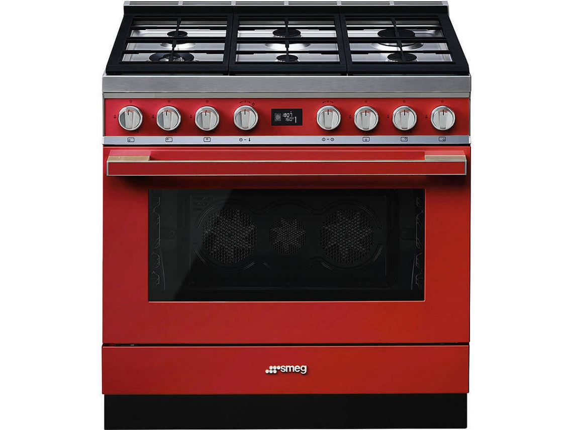 Cocina SMEG CPF9GPR (115 L - Eléctrico y Gas Natural - Rojo)