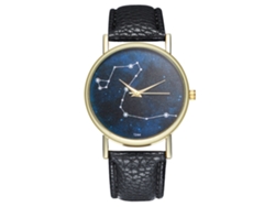 Reloj De Pulsera Galaxy Watch Quartz, Moderno Y Elegante, Con Correa De Cuero Negro.