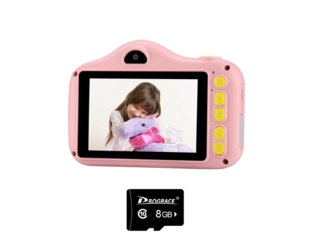 Cámara Digital Infantil SLOWMOOSE de Niña (Cámara Tarjeta Rosa 8G)