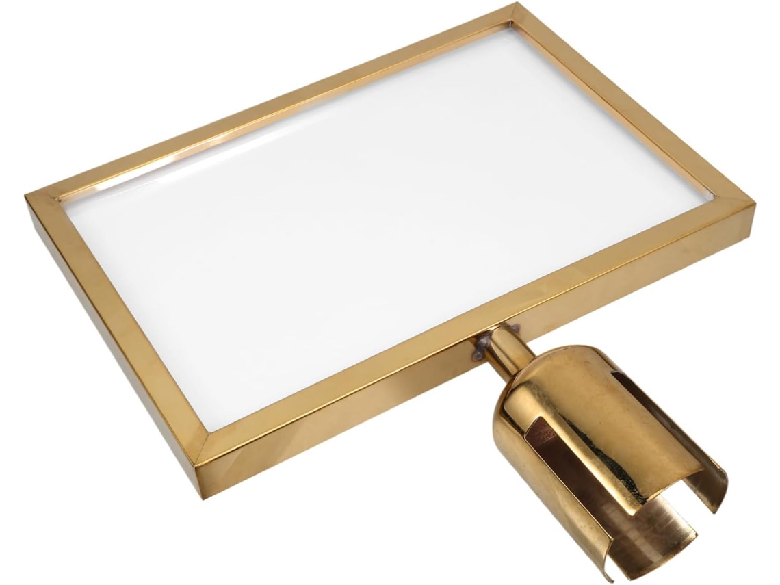 Soporte Horizontal De Metal Para Paneles A4 De Acero Inoxidable Dorado