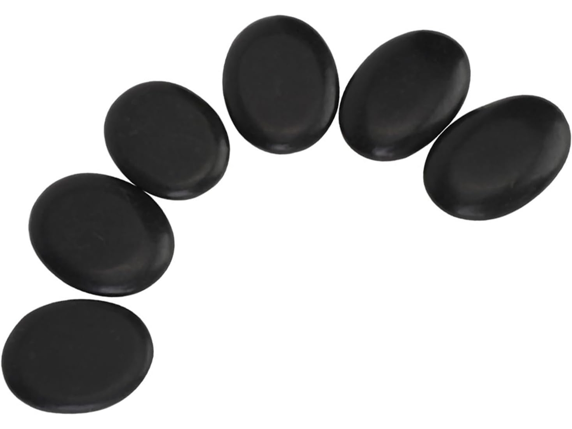 Juego De Masaje Con Piedras Calientes De Basalto, 12 Piedras Lisas Para Relajación, Con Tratamiento