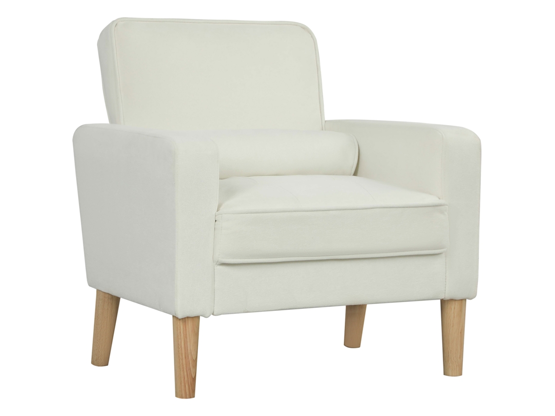 Sillón De Lectura De Terciopelo Color Crema