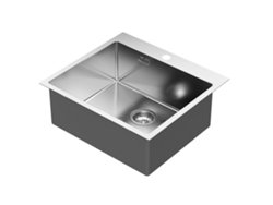 Kibath Fregadero Cuadrado Sol Rectangular 50x40 De Acero Inoxidable