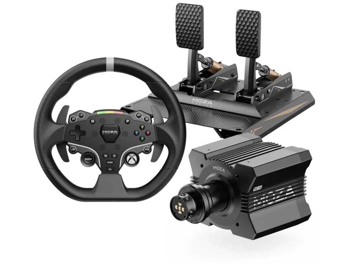 MOZA RACING R12 V2 Base Direct Drive 12nm + Volante ESX + Pedales CRP2 para Xbox y PC | MOZA RACING