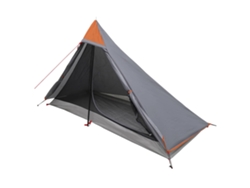 Tienda de campaña Vidaxl para senderismo, gris y naranja, 222 x 85 x 125 cm
