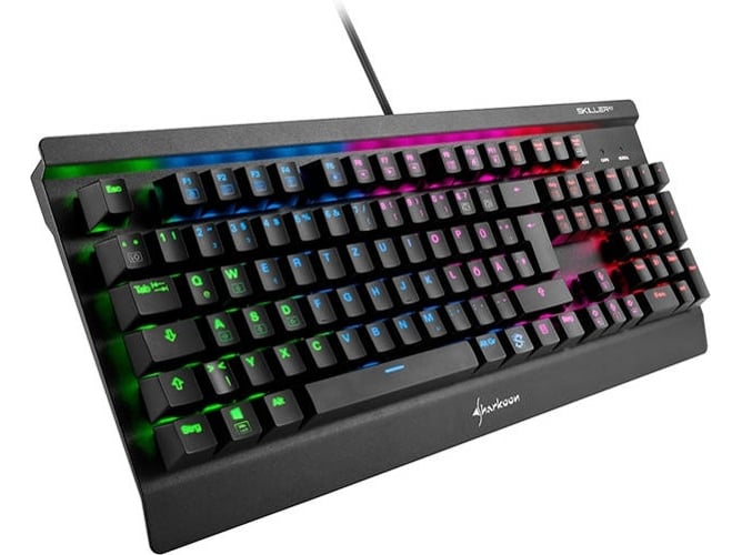 Teclado Gaming SHARKOON Skiller (Mecánico - Alemán - Negro)