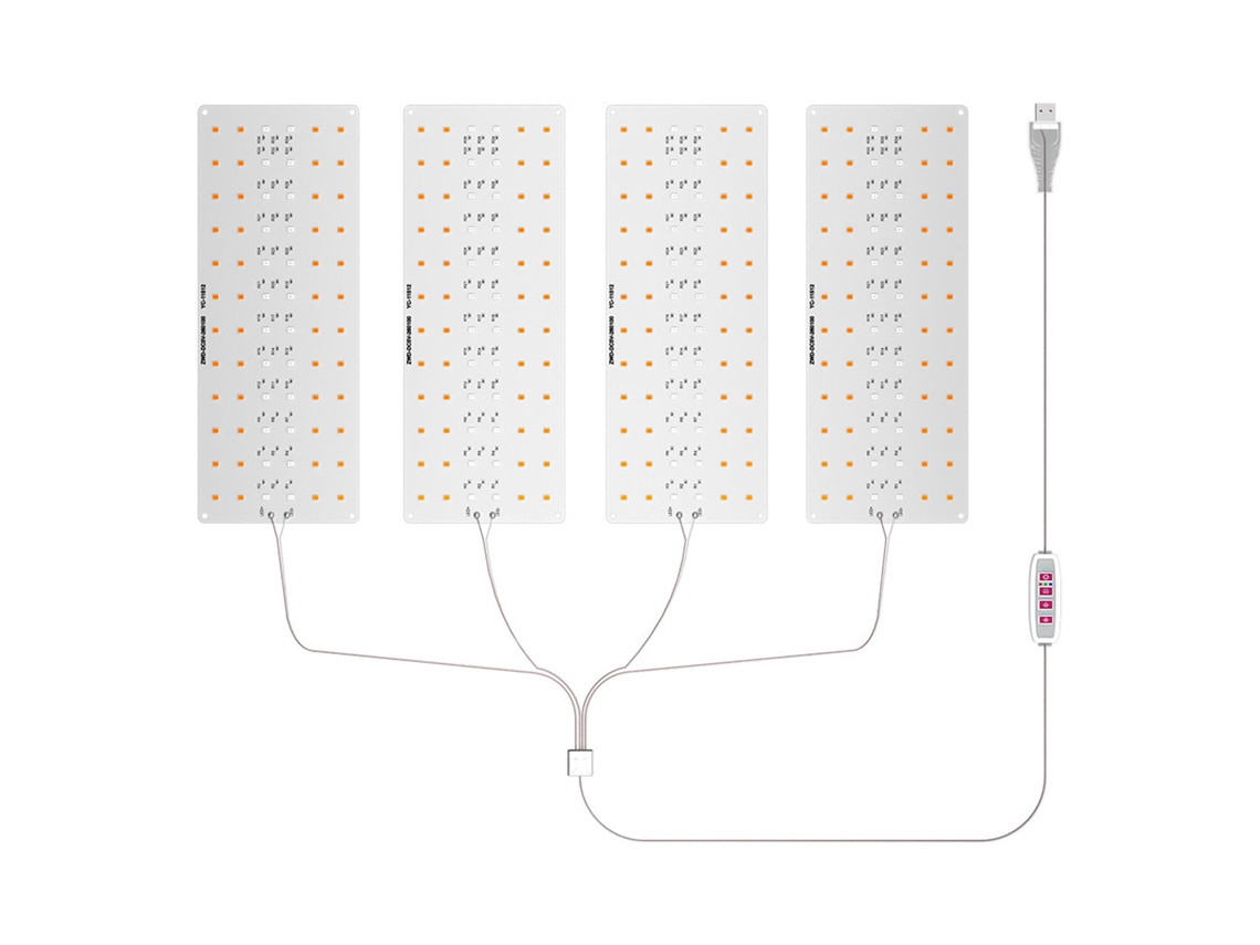 Lámpara Led De Cultivo Para Plantas, Para Colocar Debajo De Armarios, Espectro Completo, Temporizador Ajustable De 8h, 12h, 16h, Usb 5v.