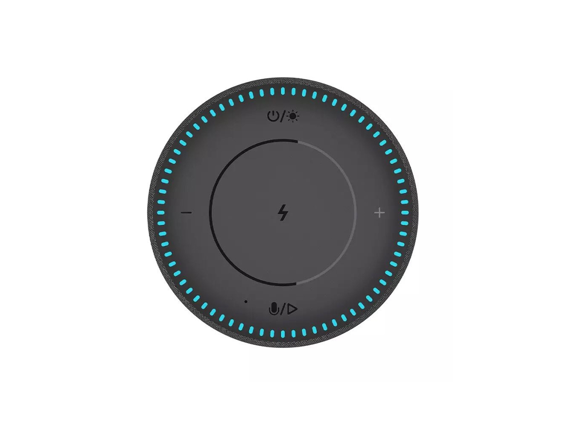 Alto-falante Bluetooth 5.0 Com Carregamento Sem Fio Qi 20w Subwoofer 7 Luzes Led Compatível Com Iphone Samsung