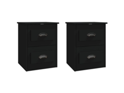 Juego de mesitas de noche de pared negras MAISON EXCLUSIVE 41,5x36x53 cm