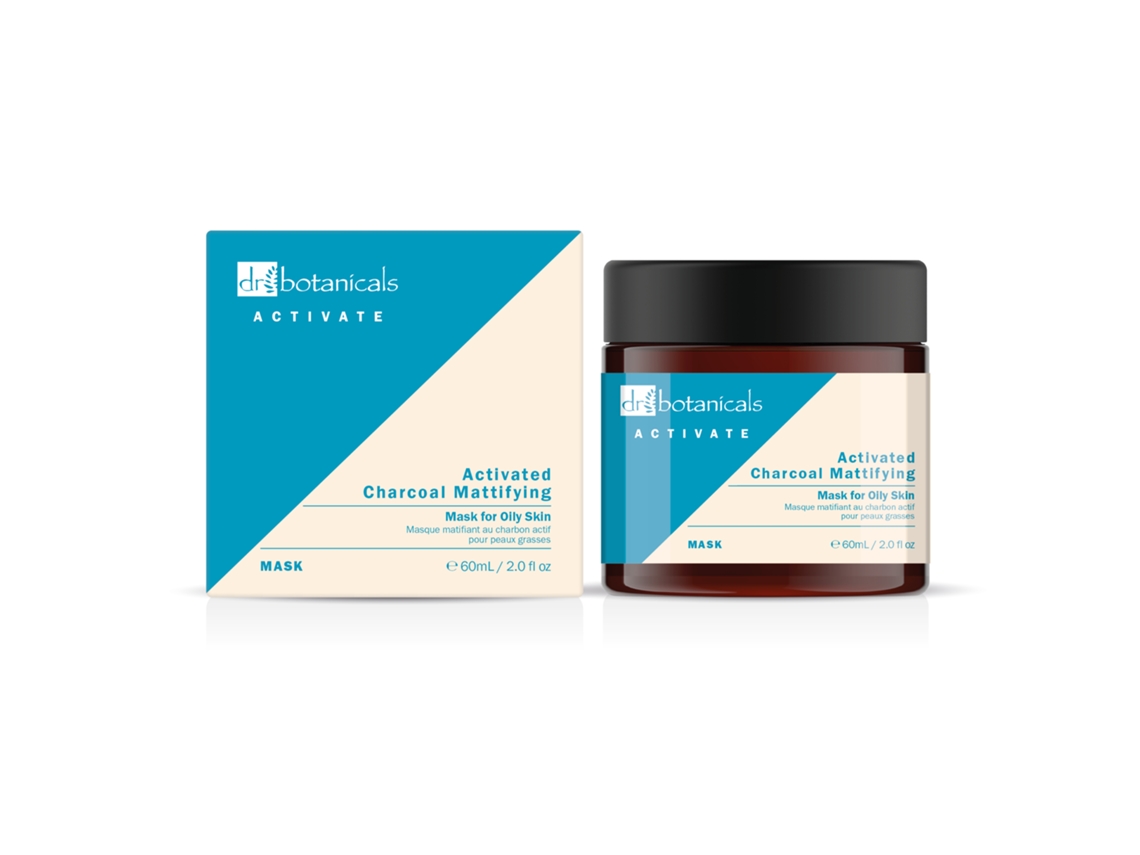 Mascarilla Facial DR BOTANICALS Activated Charcoal Mattifying For Oily Skin (60 ml)