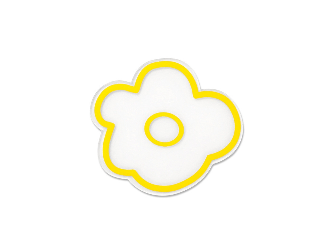 Sousplat acrílico en forma de flor, estable y antideslizante, amarillo RNEMITERY
