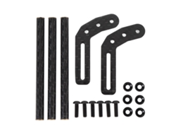 Parachoques Delantero de fibra de carbono de 75 mm de ancho para RC Crawler SCX10 LCG 1/10 Accesorios RC Negro