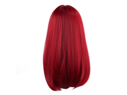 Peluca Recta De Fibra Resistente A Altas Temperaturas Rojo Para Mujeres 47cm