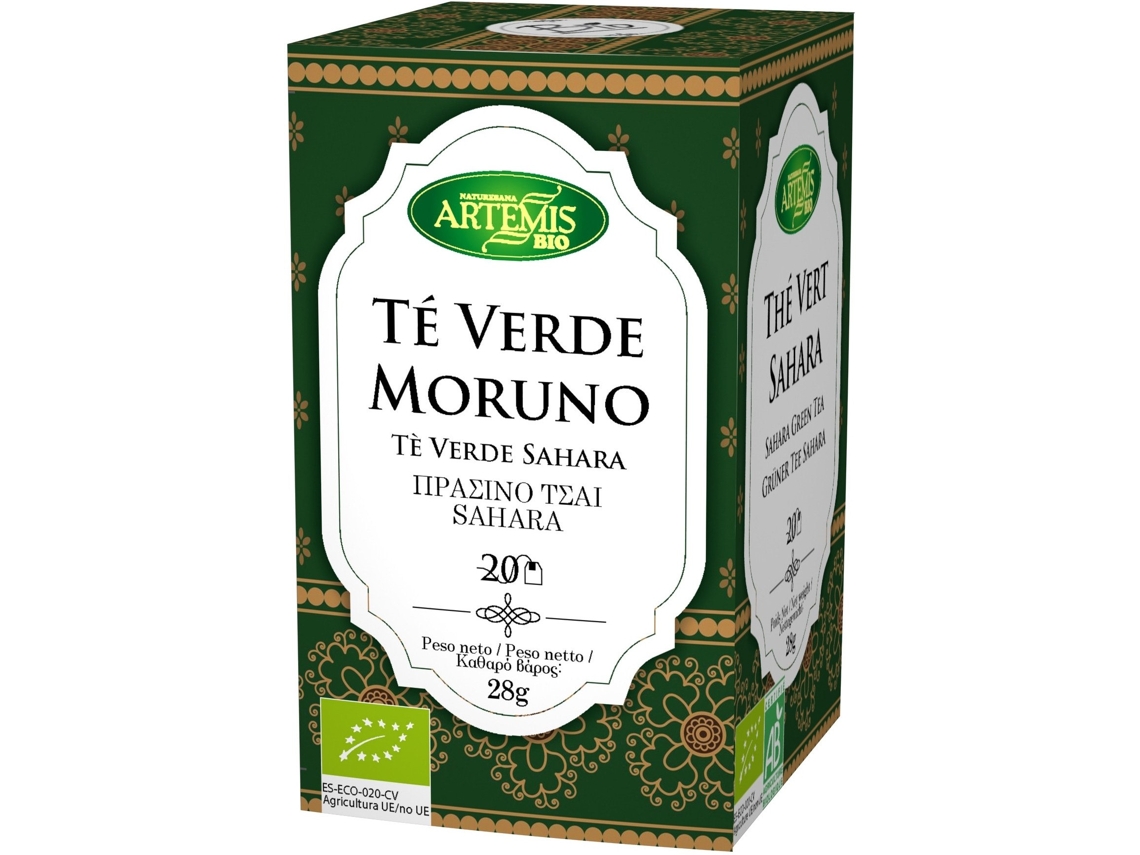 Té ARTEMIS BIO Te Verde Moruno Eco 20 Filtros (Menta)