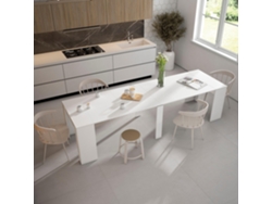 Mesa Consola Extensible SKRAUT HOME 300 para 14 Comensales Blanco (58 x 90 x 77 cm)