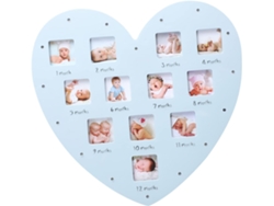 Marco De Fotos En Forma De Corazón Para El Mes De Crecimiento, Decoración De Pared Y Mesa Para El Primer Año