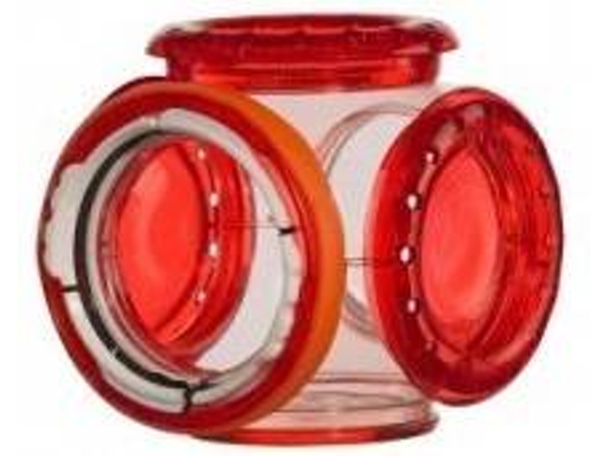 Complemento de Jaula para Hamsters TROPIZOO Habitrail Huevo Cubo (Rojo)