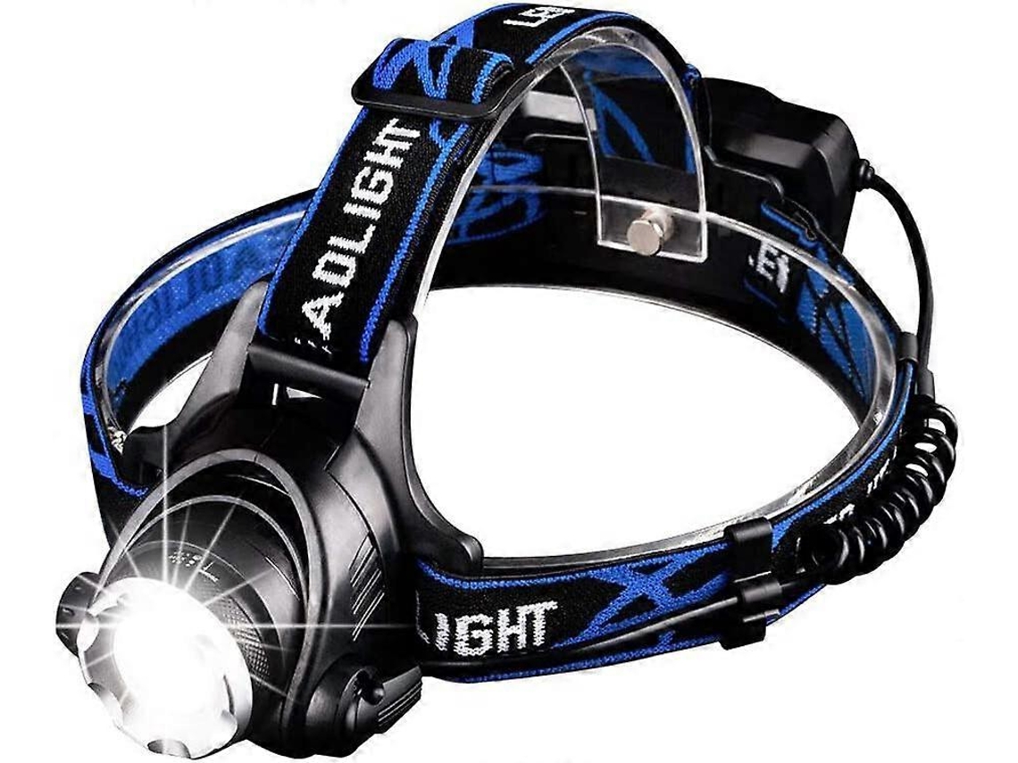 Linterna Frontal Led Recargable 1000 Lumens 3 Modos Ajustable Con 2 Baterías 18650 Y Cable Usb Para Pesca Y Ciclismo