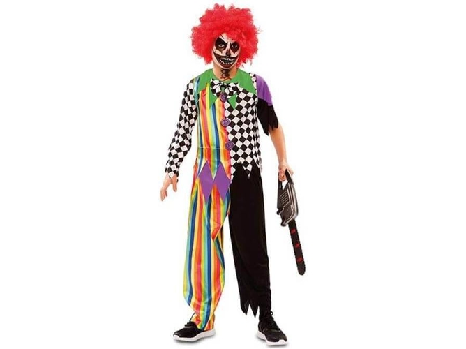 Disfraz de Niño DISFRAZZES Payaso Siniestro Multicolor (Talla: 10 a 12 años)
