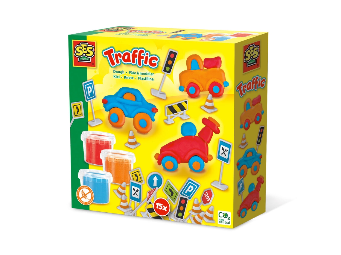 Plastilina SES CREATIVE Traffic Sin gluten (Edad Mínima Recomendada: 3 años)