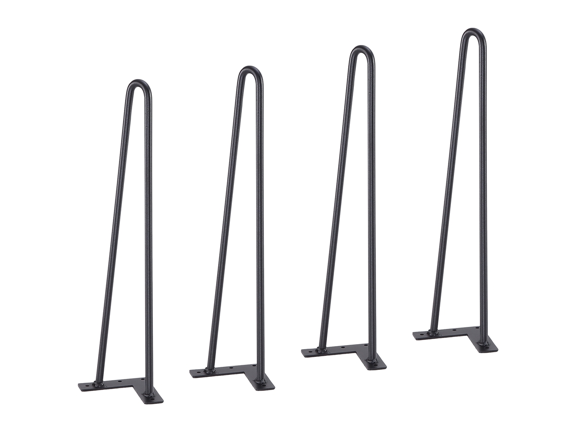 Patas de horquilla para muebles Succebuy de 482,6 mm, de metal macizo y resistente para mesa de comedor.