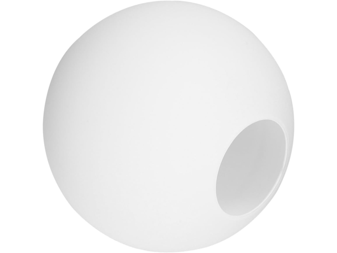 Pantalla Para Lámpara Colgante De Cristal Mate 13 Cm Diámetro Redondo Vidriado Blanco Opaco Cubierta