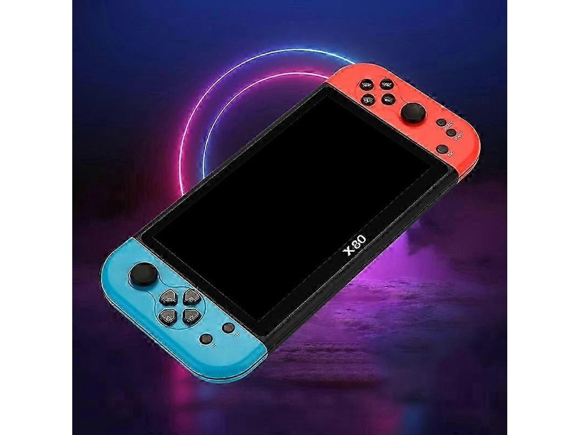 Consola de videojuegos portátil X80 de 7 pulgadas con pantalla HD y 20 000 juegos - Hengjian