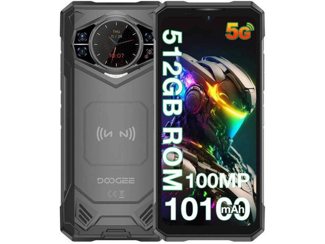 Smartphone robusto Doogee S200x 32gb 512gb 10100mah 33w carga rápida cámara de 100mp 6,721.32 ip68 teléfono 5g nfc gps - negro