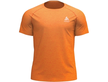Camiseta de Hombre para Running ODLO Crew Essential Seamless Naranja (S)