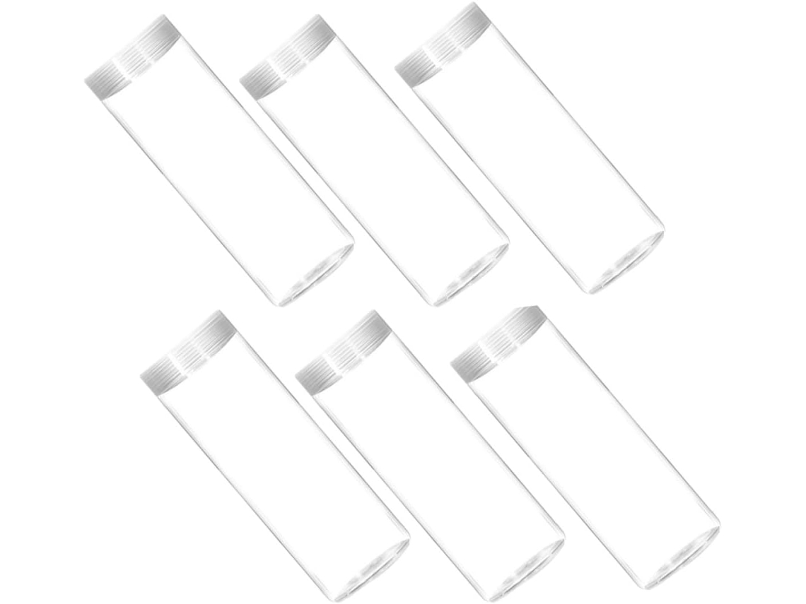 Tubos De Plástico Transparente Para Guardar Monedas, 30 Mm De Diámetro.