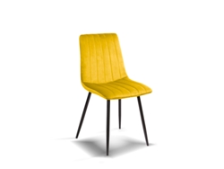 Conjunto de 4 sillas de comedor estilo Vintage color Amarillo Mostaza Modelo Iria FURNITURE STYLE