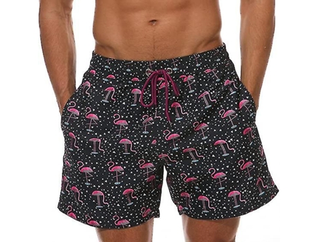 Trunks de natación para hombres pantalones cortos secos rápidos con bolsillos