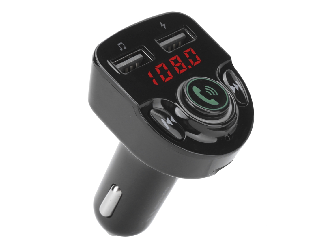 Transmisor Fm Bluetooth Para Coche Con Cargador Usb, Reproductor Mp3 Dual, Kit Manos Libres Inalámbrico
