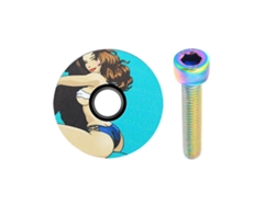 Tapa Superior Para Bicicleta De Montaña Y Carretera De 28,6 Mm Con Tornillo Ligero De Acero Inoxidable.