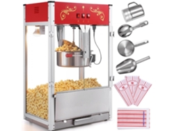 Máquina comercial de palomitas de maíz de 16 oz con iluminación, marco de vidrio y alta capacidad Tekmaquinas
