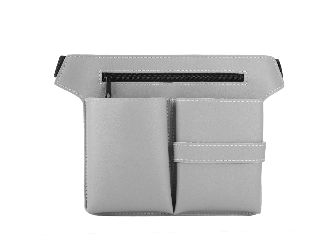 Porta Tijeras Para Peluqueros Holster De Cuero Pu Bolsa De Cintura Clip Para Tijeras De Pelo Plata
