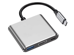 Adaptador multipuerto USB C a HDMI carga rápida Pd100W y puerto USB 3,0 para Iphone 15 Macbook Pro Air/Ipad Pro/Dell
