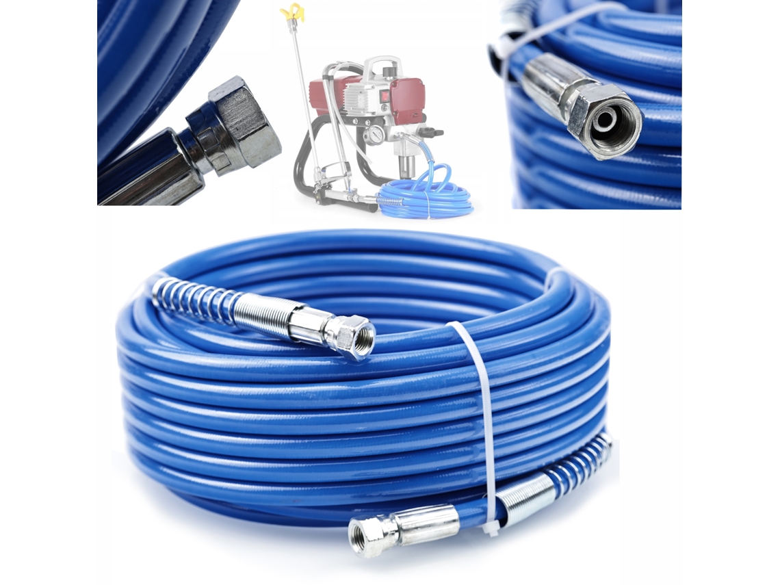Manguera para pulverizador sin aire de 2 m – TPU azul | 228 bar | Flexibilidad y precisión
