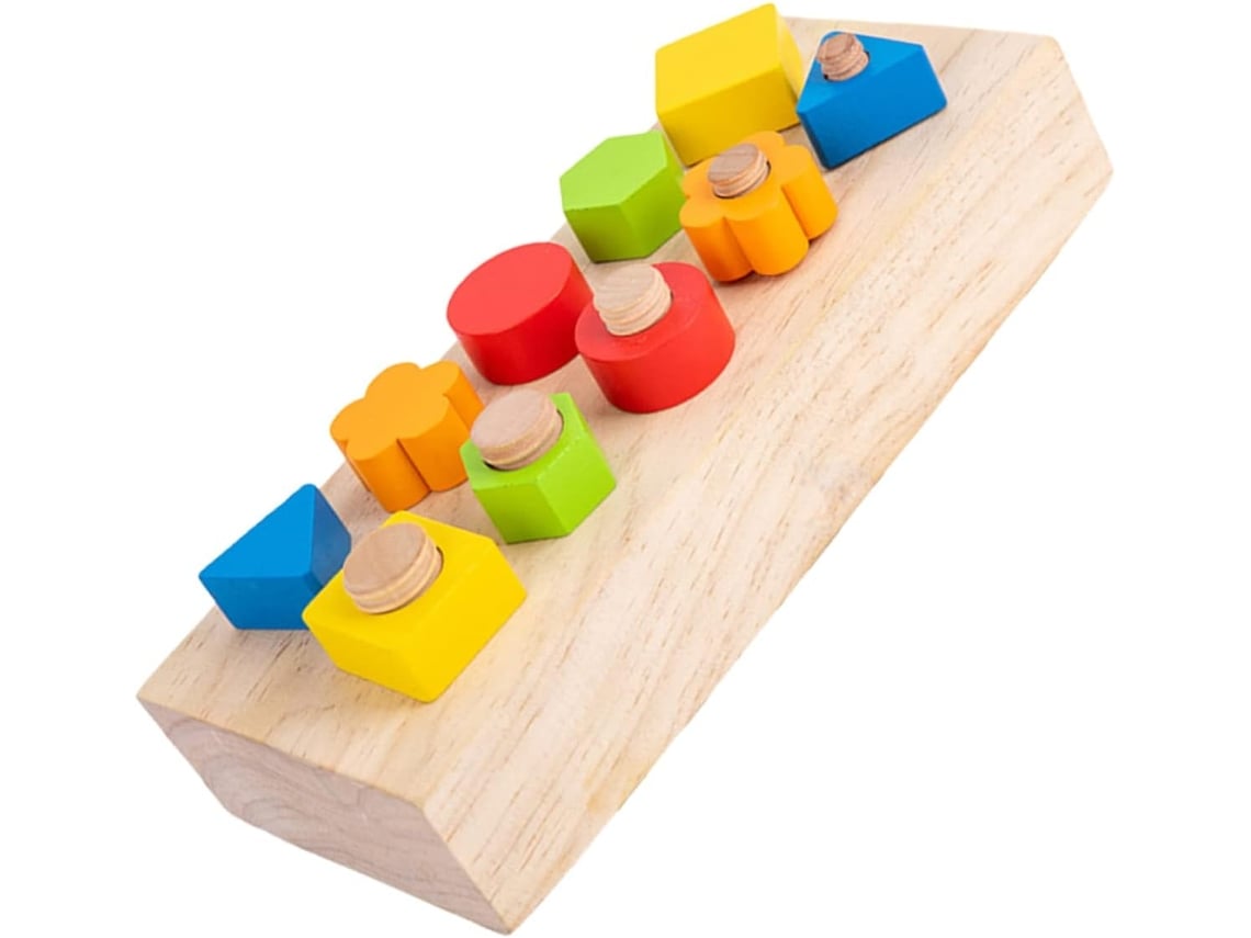 Brinquedo Educativo De Madeira Para Encaixar Formas, Ideal Para Crianças Pequenas.