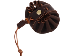 Porta-moedas Ciieeo Feito À Mão Em Couro Bovino Com Fecho De Cordão, Pequeno Estojo Multiuso.