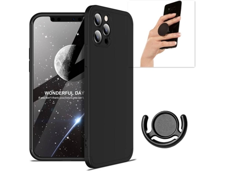 Funda, Soporte y Popsocket iPhone 12 Pro MAX PHONESHIELD Slim Armor 360º Negro