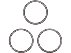 3 Juegos Adhesivo Elegante Compatible Anillo Protección Anticolisión Brillante Marco Estilo Reloj Rasguño