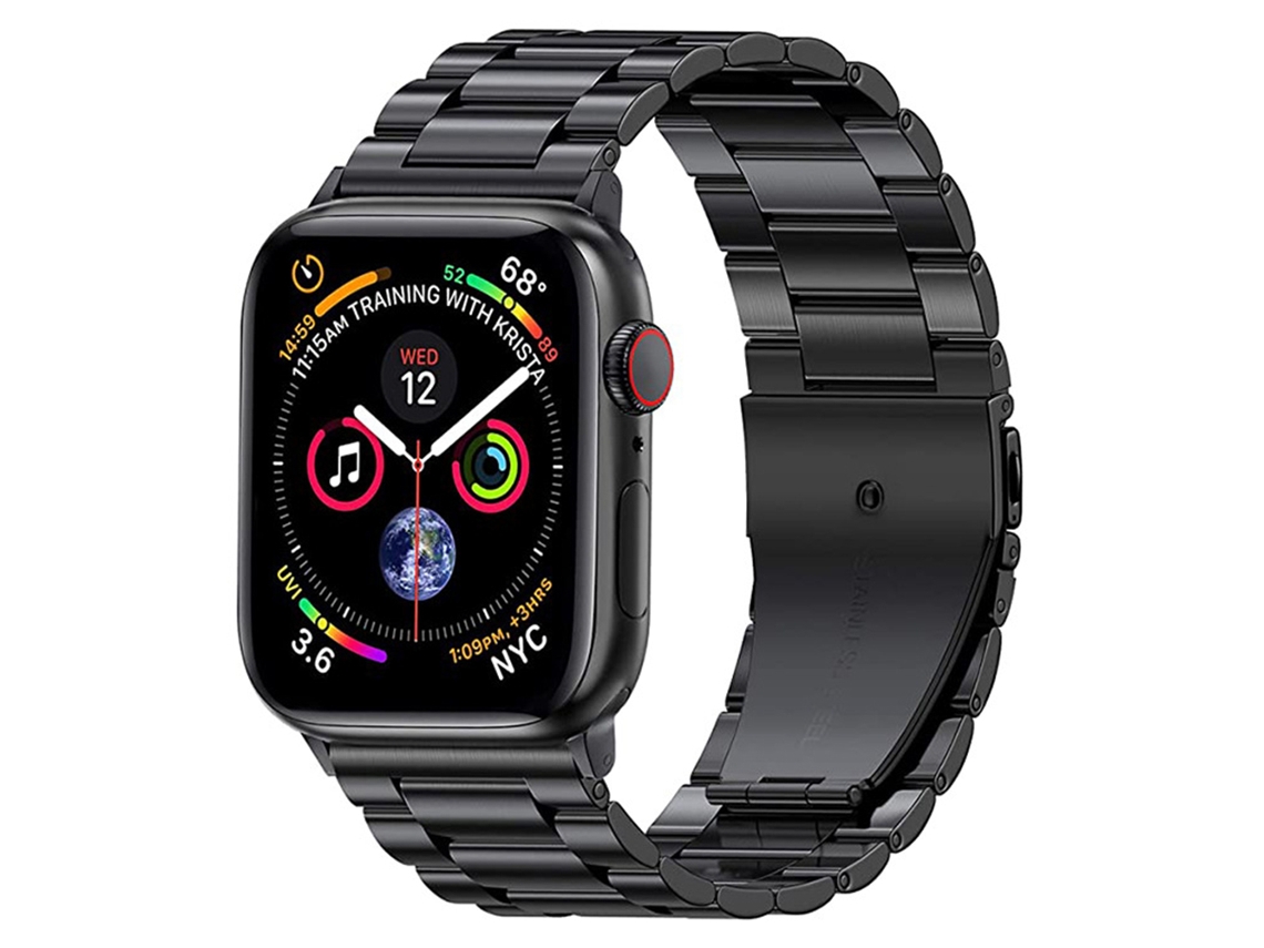 Correa ajustable para Apple Watch de 38 mm, 40 mm y 41 mm, de acero inoxidable y metal, fácil de ajustar.