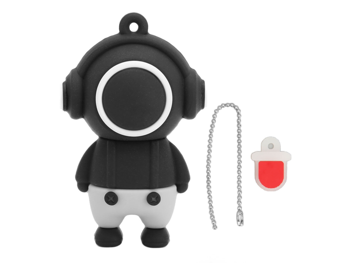 Unidad Flash Usb De Dibujo Animado De Músico Pvc De Alta Velocidad, Almacenamiento Portátil, Negro, 128g