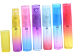 Conjunto De 6 Frascos De Vidro Vazios Para Viagem, Ideais Para Dispensar Perfumes, Com Spray Degradê.