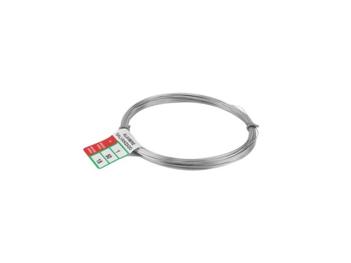 Alambre Galvanizado Rollo 50gr N2 0.8mm 10m, Inther.