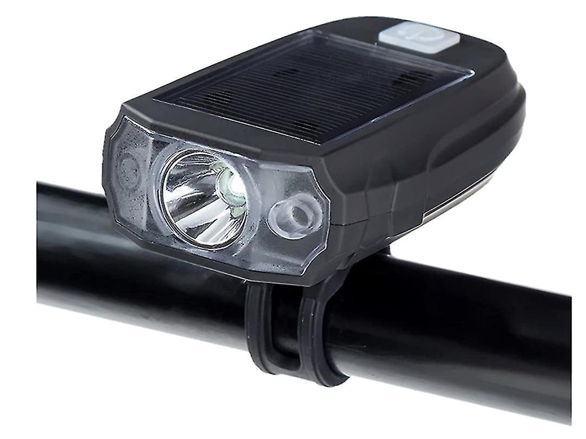 YIZHOOD Luz delantera 650 lúmenes Luz ABS Energía solar DES1198 (Negro)
