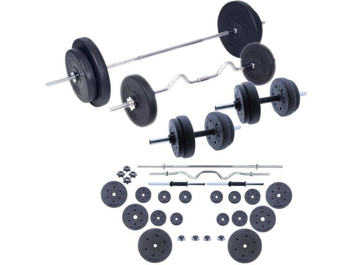 Juegos de Barras y Mancuernas FITNESS TECH  (90KG)