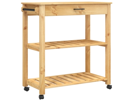 Carrito De Cocina VIDAXL Marrón Madera (84x40x90 cm)