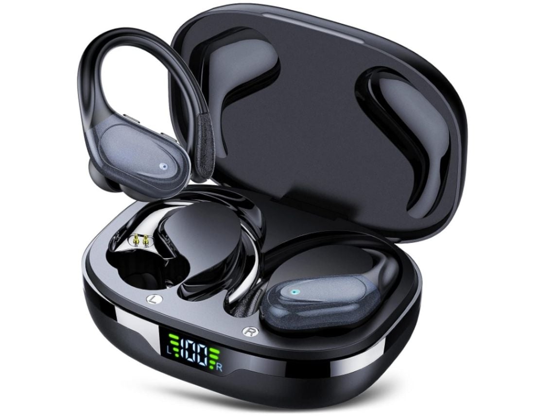 Auriculares YEMAESRE Bluetooth Impermeables Sin Horas De Reproducción Doble Pantalla Led Negro